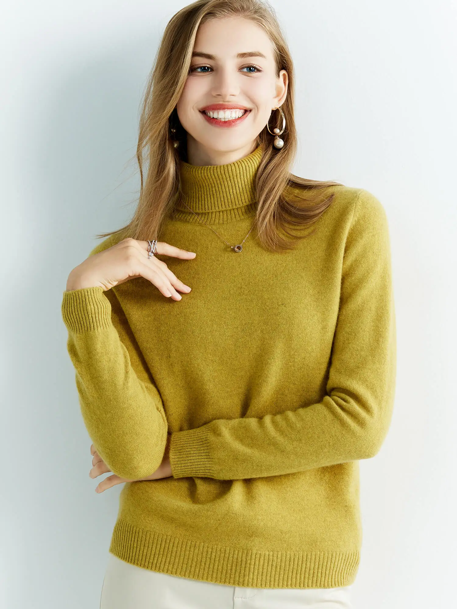 Knitted Sweaters Cashmere Sweater Women's 100% Merino Wool Turtleneck Fashion Pullover Winter Autumn Jumpers Top Female Clothing