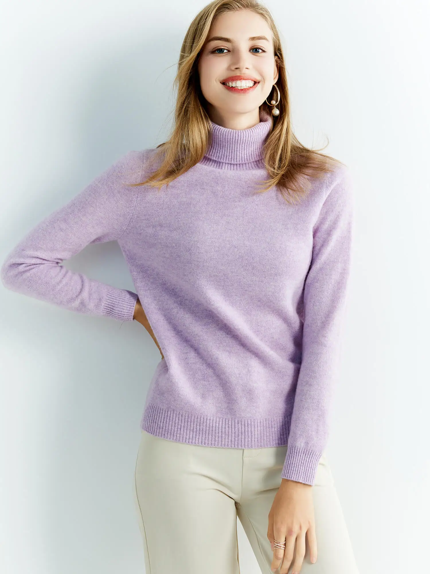 Knitted Sweaters Cashmere Sweater Women's 100% Merino Wool Turtleneck Fashion Pullover Winter Autumn Jumpers Top Female Clothing