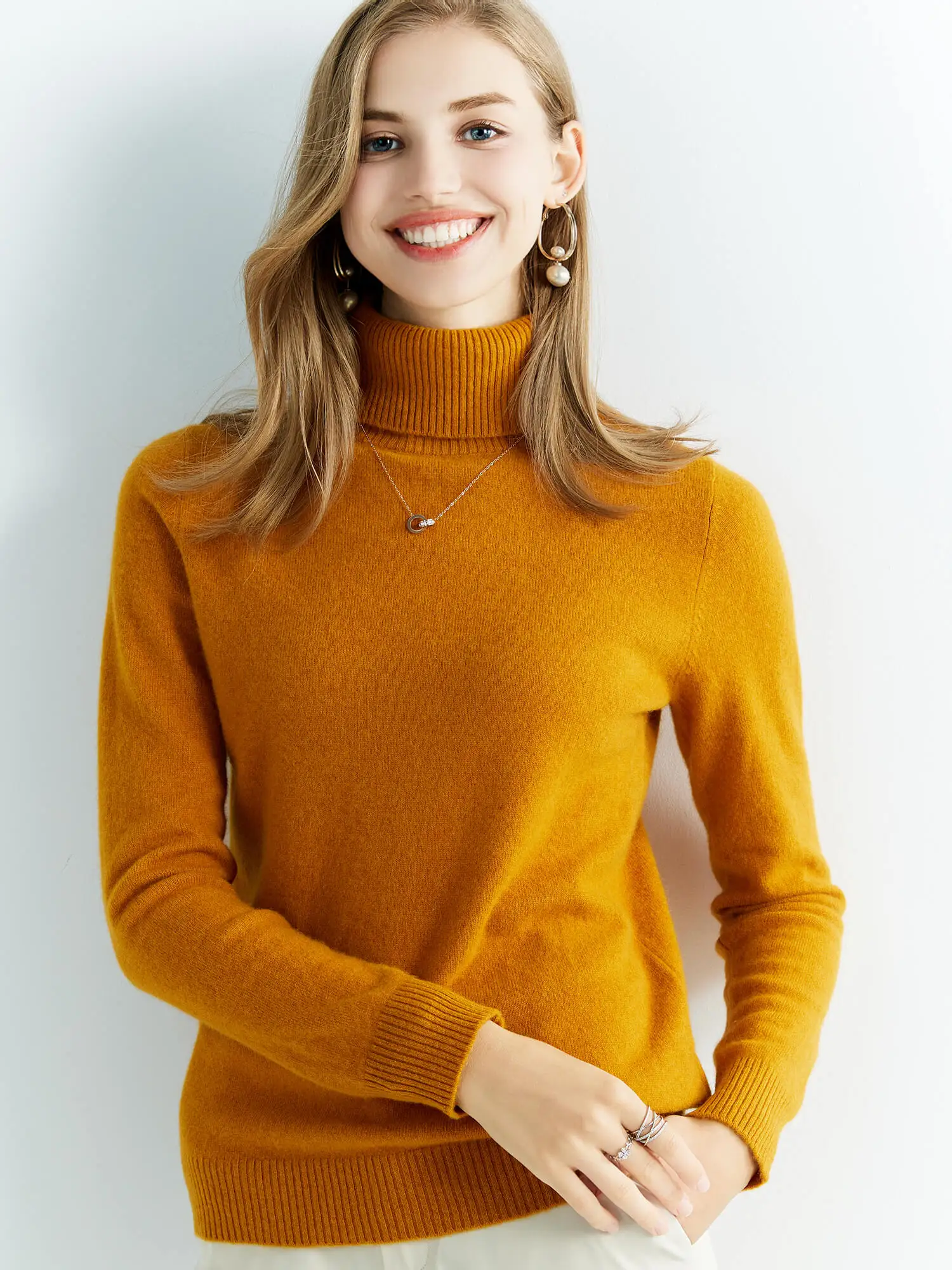 Knitted Sweaters Cashmere Sweater Women's 100% Merino Wool Turtleneck Fashion Pullover Winter Autumn Jumpers Top Female Clothing