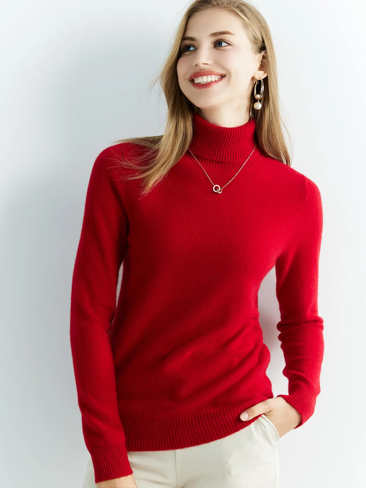 Knitted Sweaters Cashmere Sweater Women's 100% Merino Wool Turtleneck Fashion Pullover Winter Autumn Jumpers Top Female Clothing