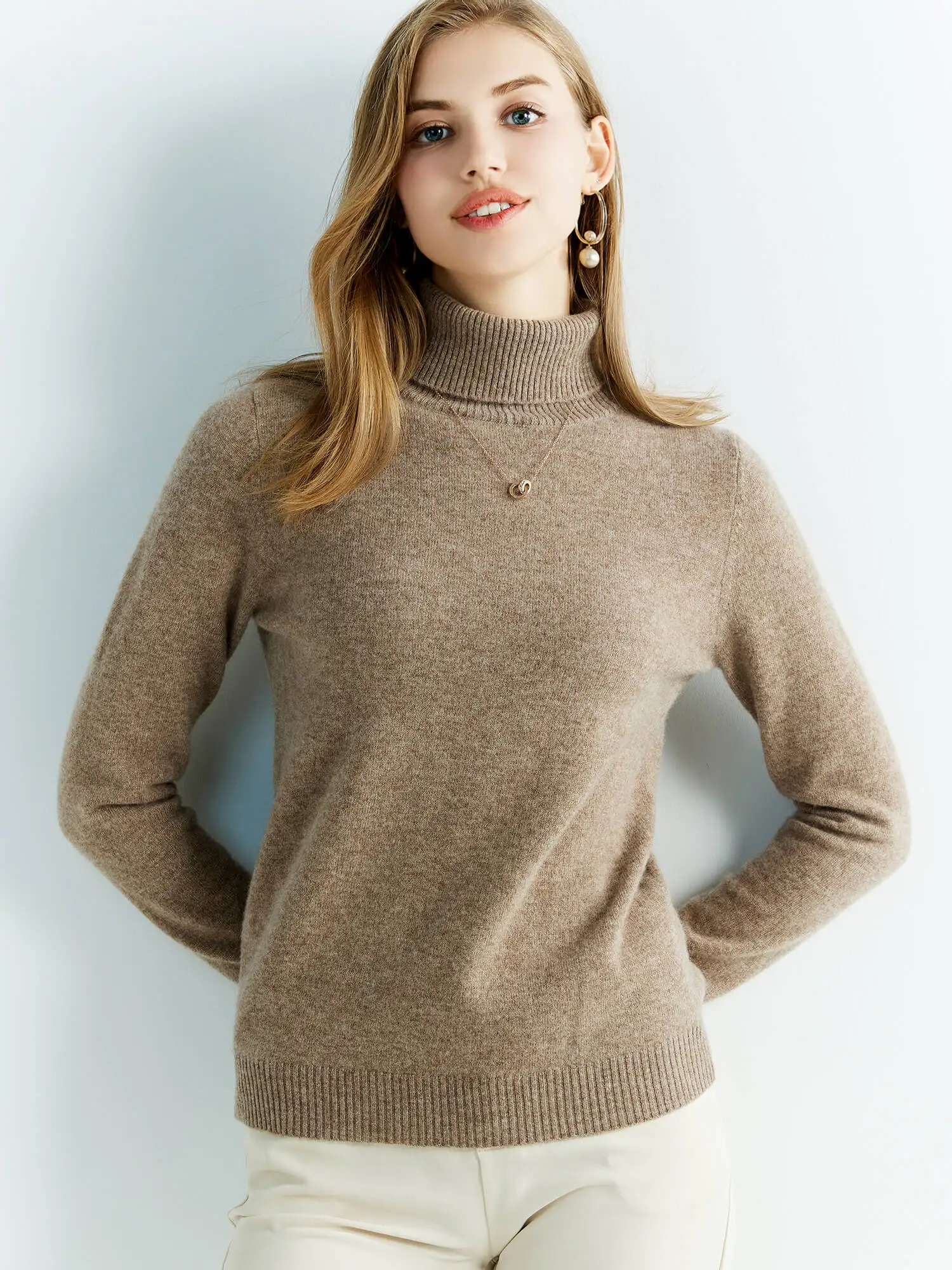 Knitted Sweaters Cashmere Sweater Women's 100% Merino Wool Turtleneck Fashion Pullover Winter Autumn Jumpers Top Female Clothing