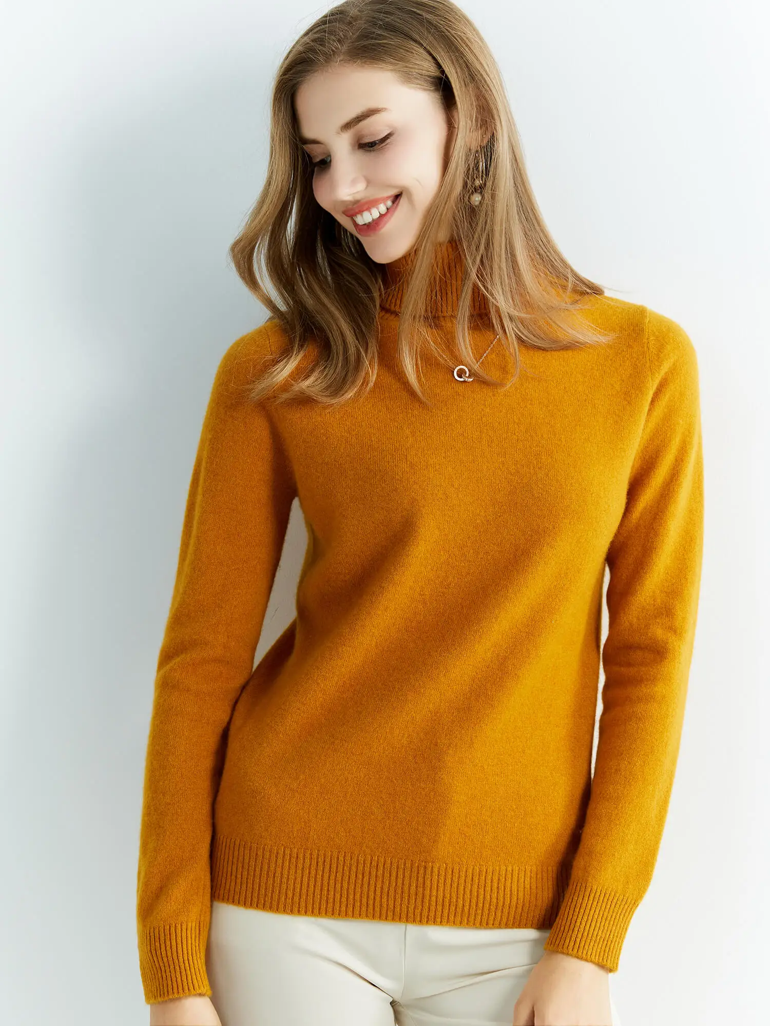 Knitted Sweaters Cashmere Sweater Women's 100% Merino Wool Turtleneck Fashion Pullover Winter Autumn Jumpers Top Female Clothing