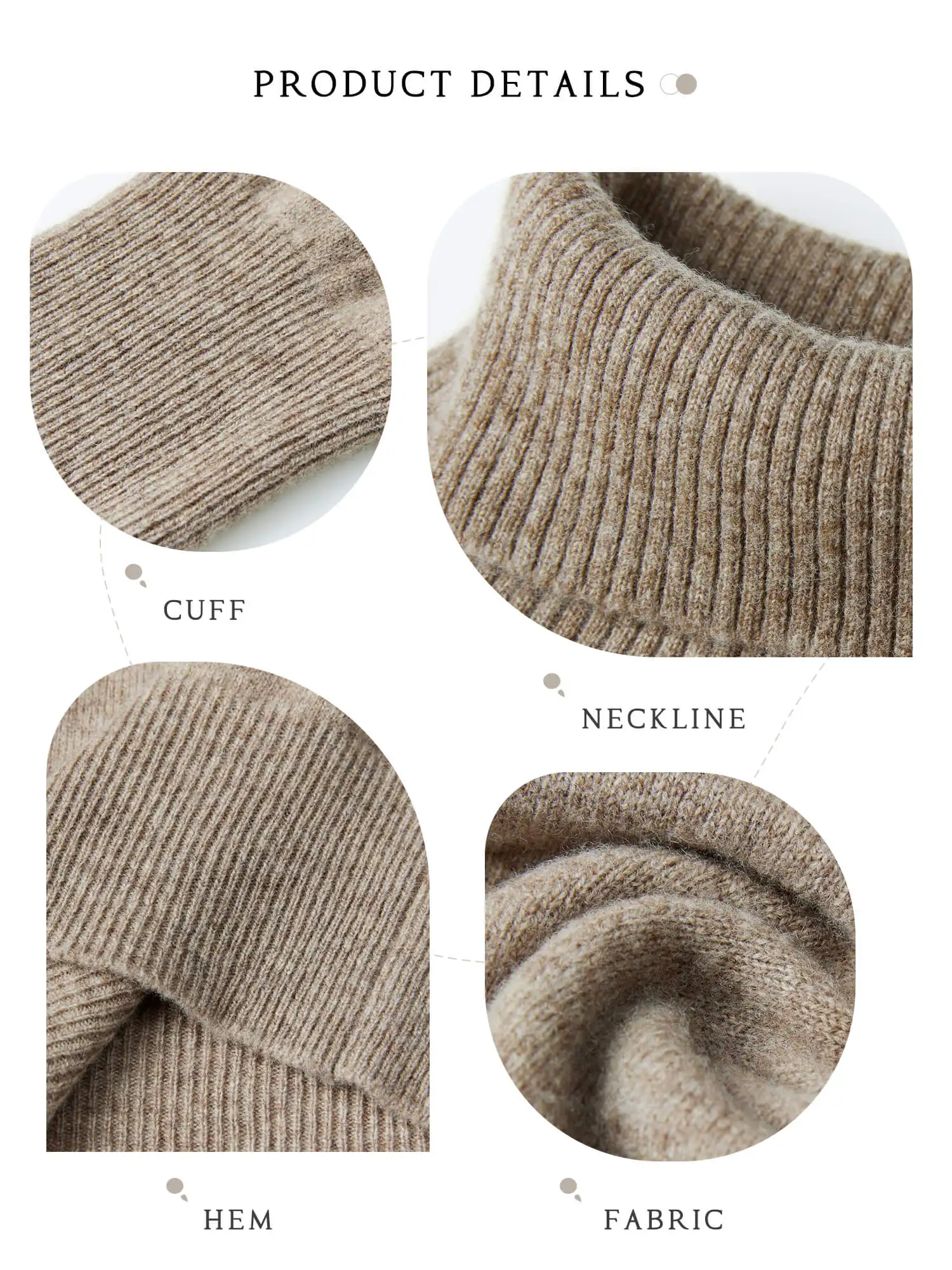 Knitted Sweaters Cashmere Sweater Women's 100% Merino Wool Turtleneck Fashion Pullover Winter Autumn Jumpers Top Female Clothing