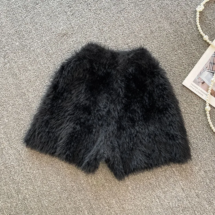 Autumn Winter New Knitted Shorts Women Korean High Waist Bottoms Causal Fashion Warm Sweater Short Femme