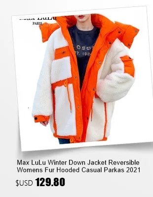 Amax LuluE Winter Fashion Snow Clothes Womens Loose Vintage Hooded Duck Down Jackets Casual Warm Coats Thicken Parkas Oversized