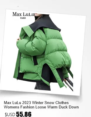 Amax LuluE Winter Fashion Snow Clothes Womens Loose Vintage Hooded Duck Down Jackets Casual Warm Coats Thicken Parkas Oversized
