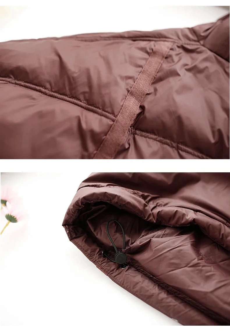 Amax LuluE Winter Fashion Snow Clothes Womens Loose Vintage Hooded Duck Down Jackets Casual Warm Coats Thicken Parkas Oversized