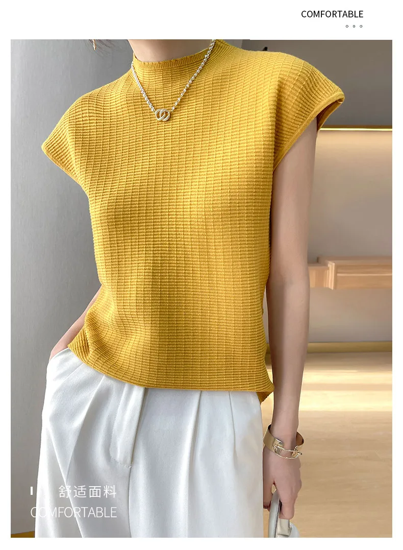 Summer Female T-shirts Short Sleeve Women O-neck Solid Color Fashion Women's Clothing Tee Mock Neck Casual Soft T Shirt Oversize