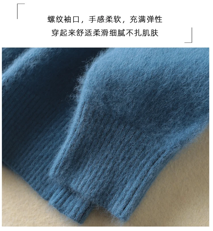 Hot Sale Ladies New 100% Mink Cashmere Sweater Turtleneck Knit Long Sleeve Slim Fashion Pullover Sweater Autumn and Winter