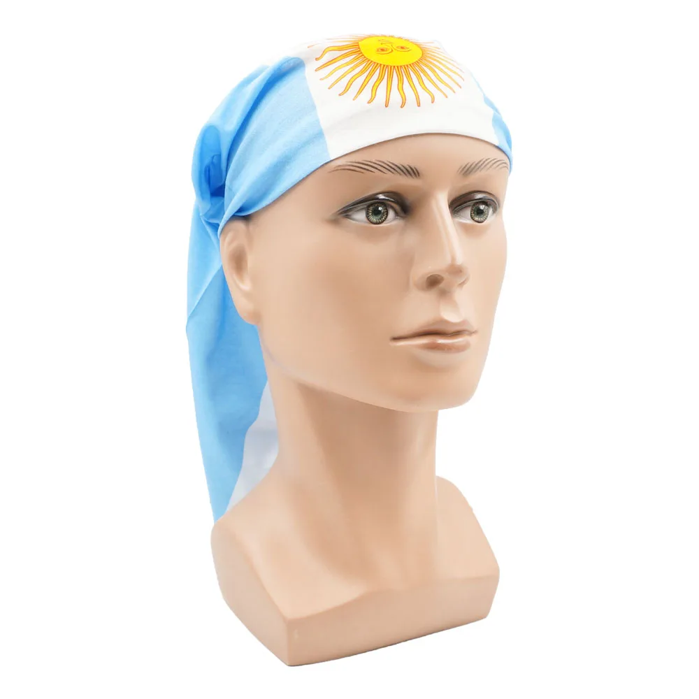 Summer Breathable Argentina Flag Bandana Seamless Face Shield for Worldwide Football Fans Outdoor Sports Headband Neck Gaiter