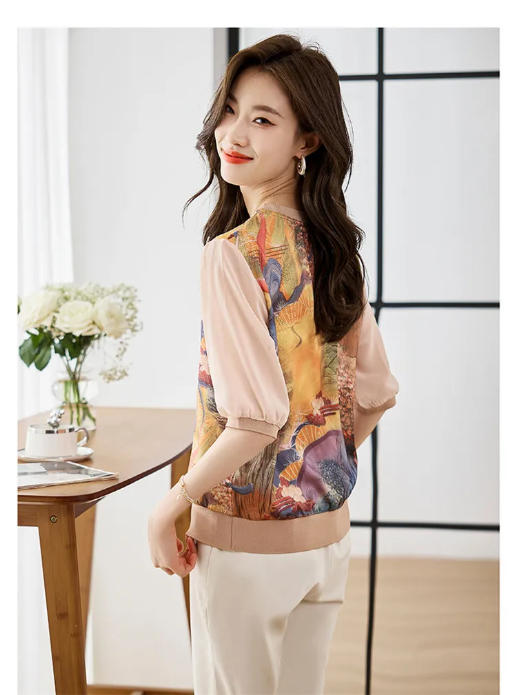 New Spring Summer Casual T-shirts Fashion printed ladies T-shirts short Sleeve Tees Tops