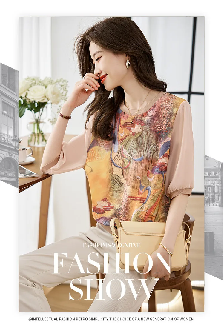 New Spring Summer Casual T-shirts Fashion printed ladies T-shirts short Sleeve Tees Tops