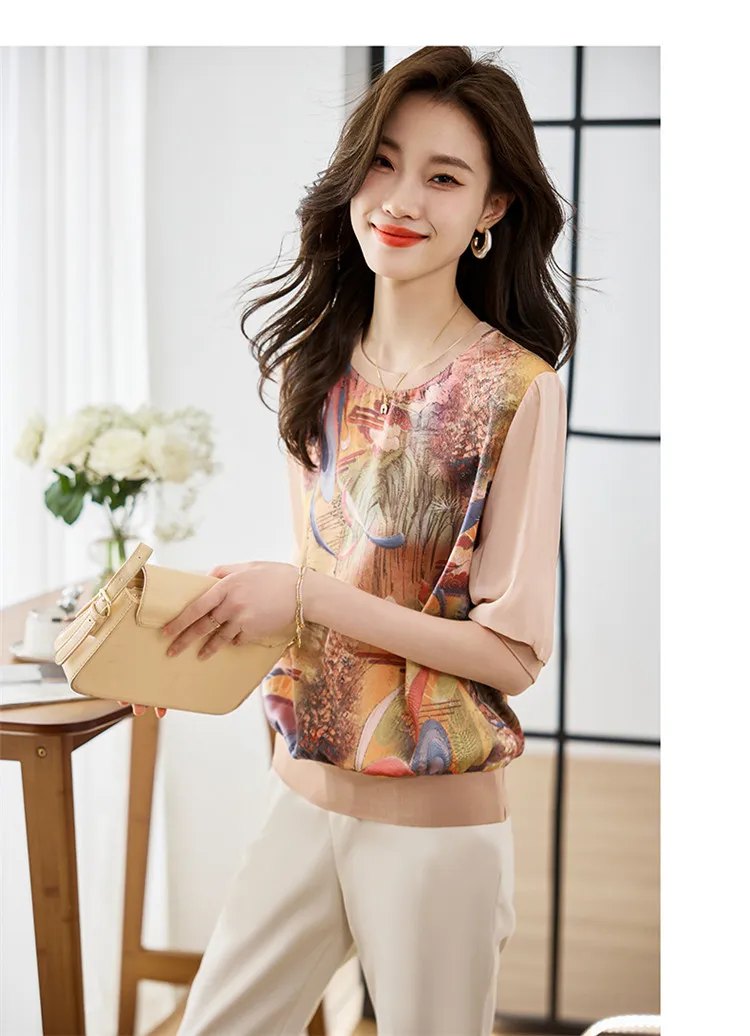 New Spring Summer Casual T-shirts Fashion printed ladies T-shirts short Sleeve Tees Tops