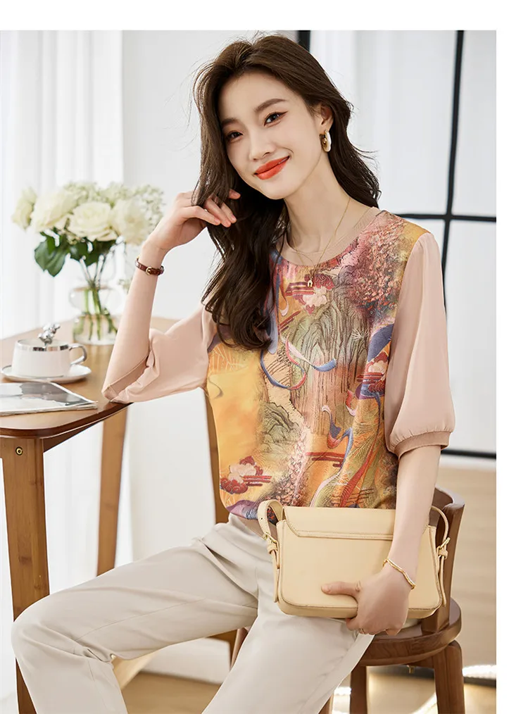 New Spring Summer Casual T-shirts Fashion printed ladies T-shirts short Sleeve Tees Tops