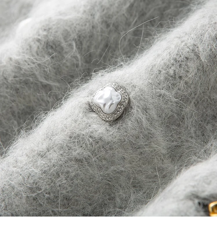 SuyaDream, Women Cardigans, 78%Alpaca, O Neck, Single breasted Solid Sweaters, 2025 Fall Winter Warm Jackets, White, Grey, Pink