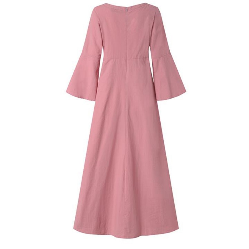 Medieval Dress Woman Costume Palace Cotton and Linen Victorian Dress Cosplay Long Maxi Dresses Kaftan Robe Black Pink Yellow