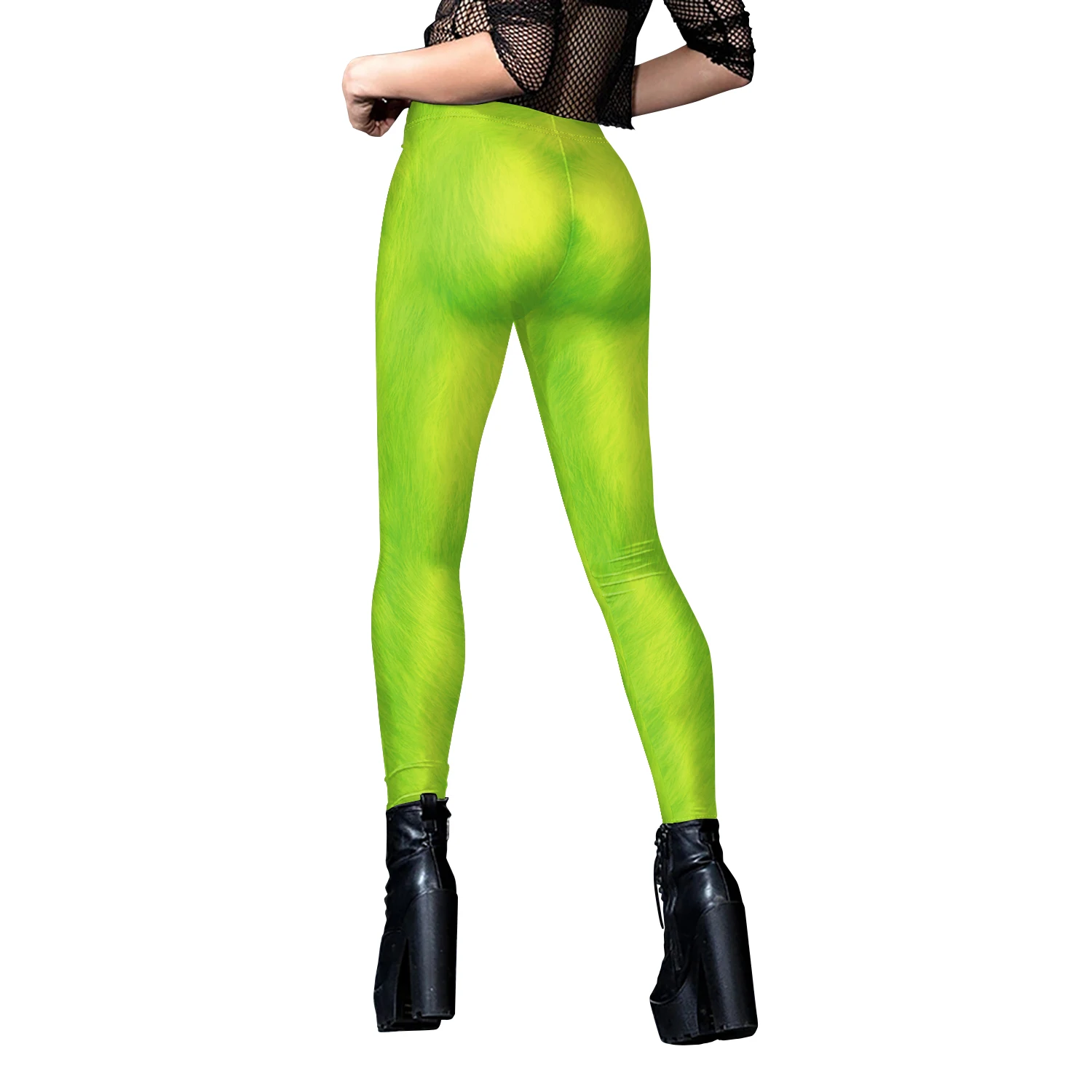 Nadanbao Green Holiday Party Leggings Women Mid Waist Elastic Tights Trousers Female Sexy Fashion Long Pants