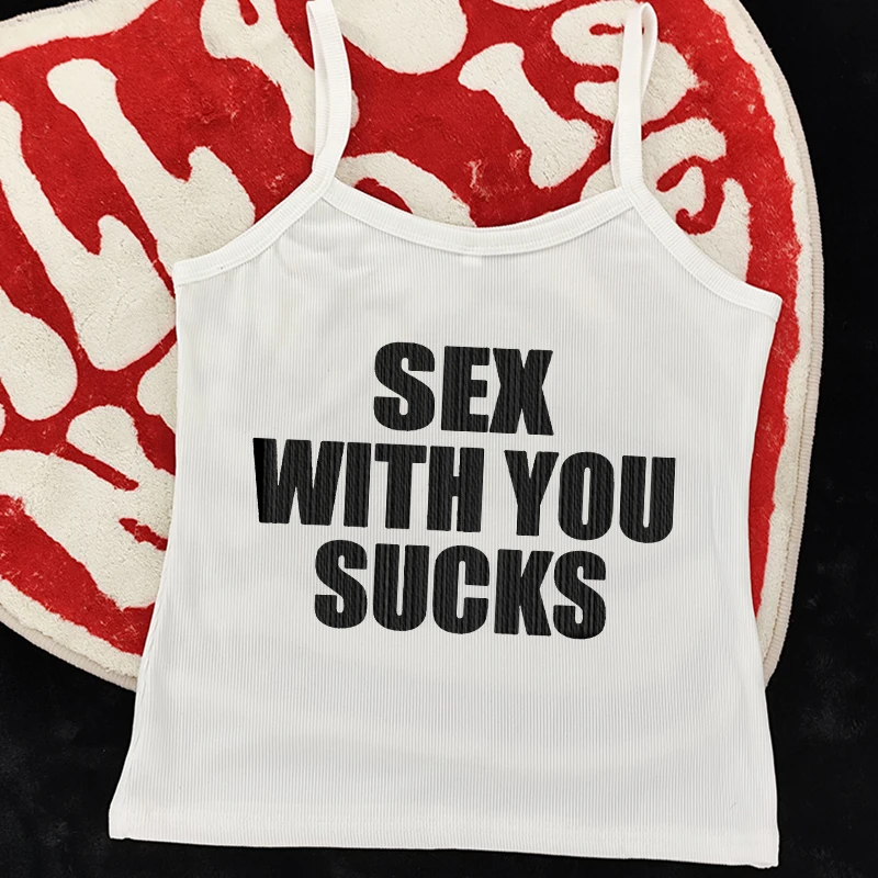 Vintage Sexy Star Future Milf Graphic Print Tank Top Women American Retro Y2k Crop Tops Short Sleeve T-shirts Streetwear