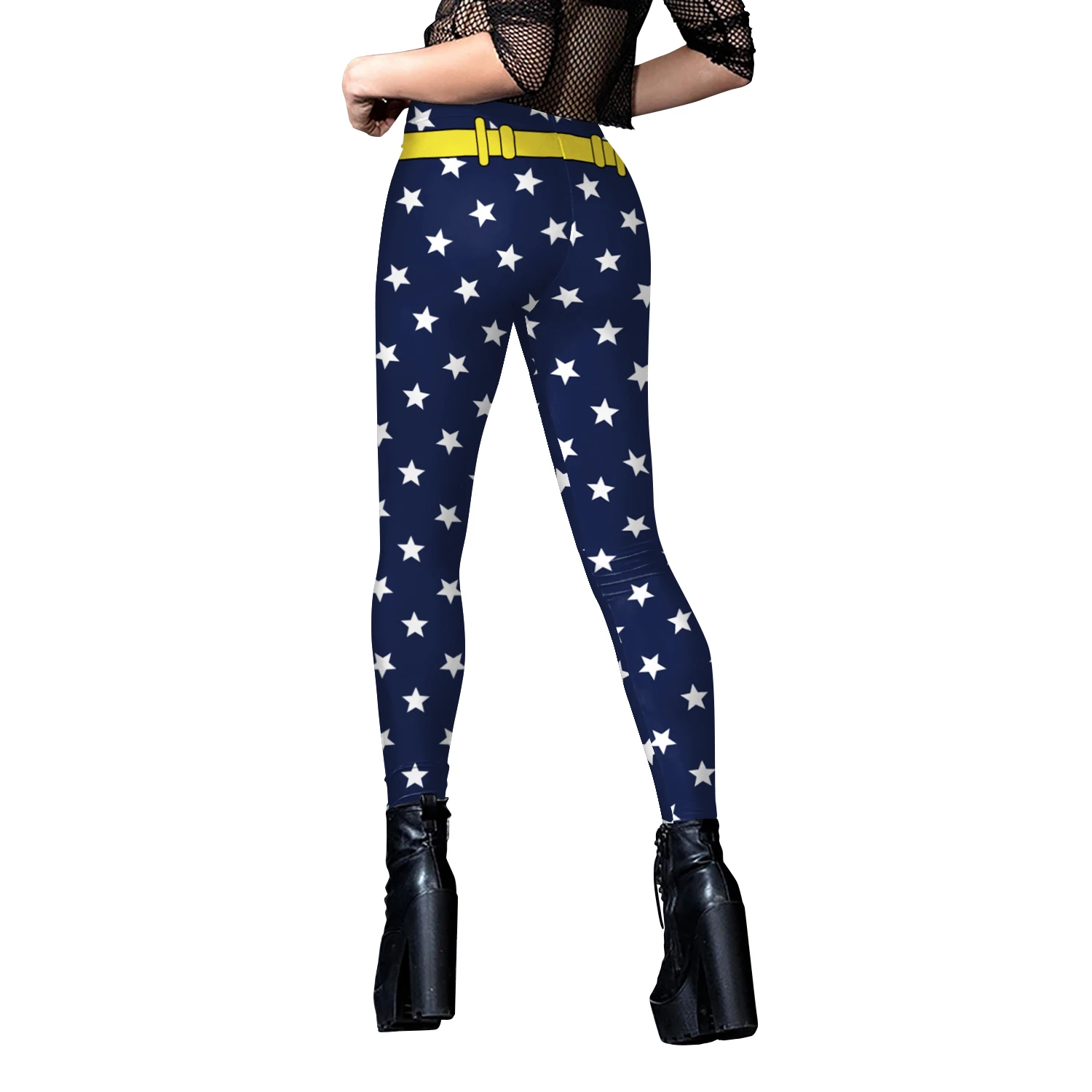 NADANBAO 2025 America Independence Day Costumes Women Push Up Fitness Leggings 3D Stars Printed Casual Trousers Lady Sexy Tights