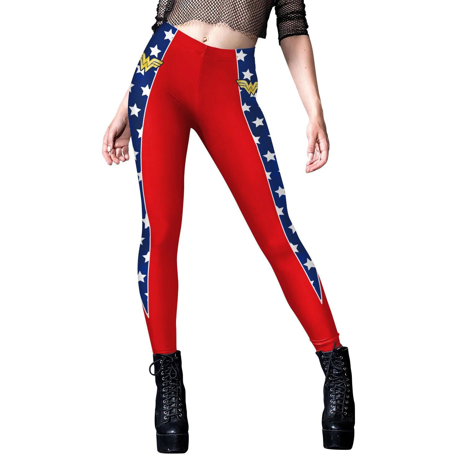 NADANBAO 2025 America Independence Day Costumes Women Push Up Fitness Leggings 3D Stars Printed Casual Trousers Lady Sexy Tights