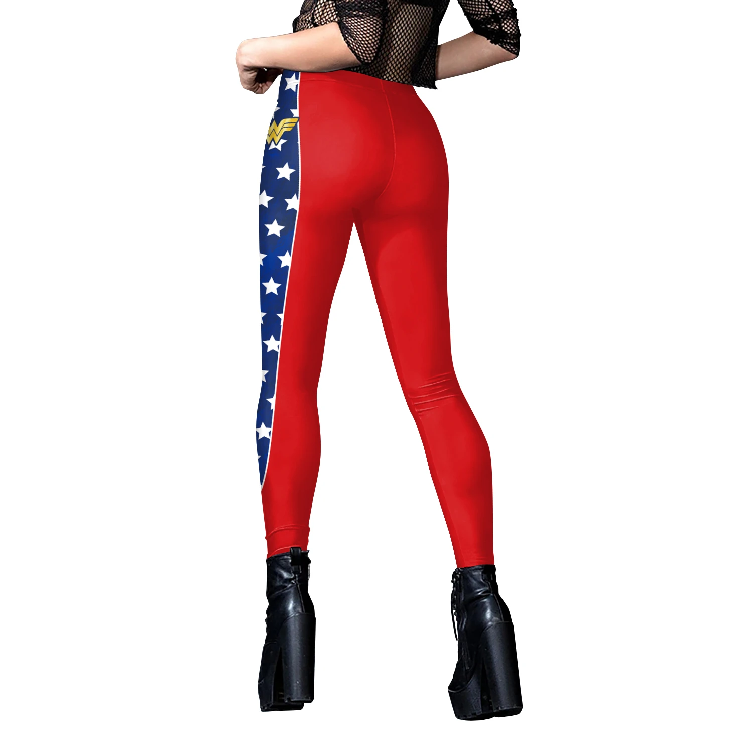 NADANBAO 2025 America Independence Day Costumes Women Push Up Fitness Leggings 3D Stars Printed Casual Trousers Lady Sexy Tights