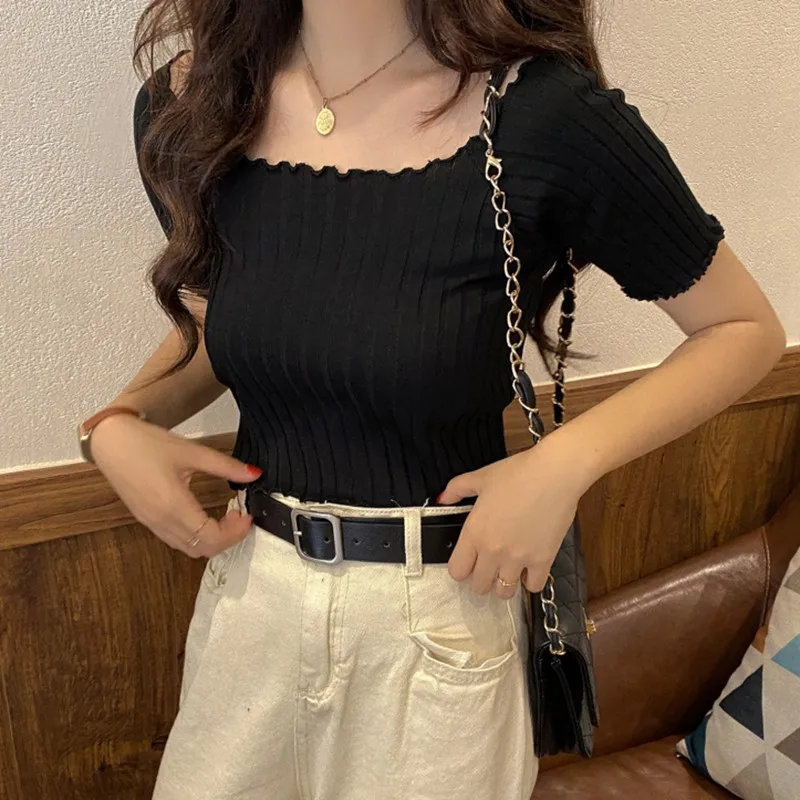 2021 Spring Autumn Sexy Knitted Turtleneck Top Women Hollow Out Casual Long Sleeve T Shirt New Fashion Slim Tops Lady Clothing
