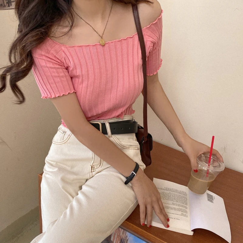 2021 Spring Autumn Sexy Knitted Turtleneck Top Women Hollow Out Casual Long Sleeve T Shirt New Fashion Slim Tops Lady Clothing