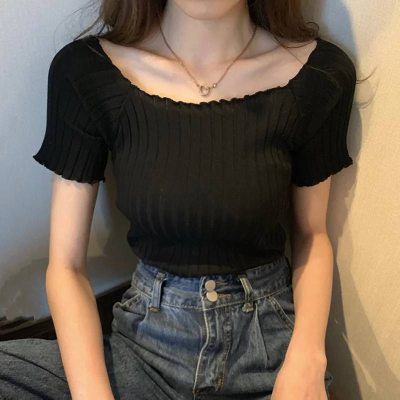 2021 Spring Autumn Sexy Knitted Turtleneck Top Women Hollow Out Casual Long Sleeve T Shirt New Fashion Slim Tops Lady Clothing