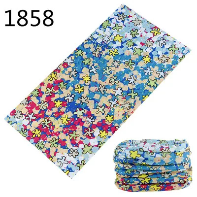 1851-1900 Flower Leaf Print Bandana Neck Gaiter Face Shield Sport Camping Cycling Outdoor Fishing Magic Scarf Men Women Masks