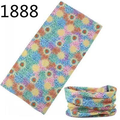 1851-1900 Flower Leaf Print Bandana Neck Gaiter Face Shield Sport Camping Cycling Outdoor Fishing Magic Scarf Men Women Masks
