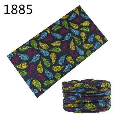 1851-1900 Flower Leaf Print Bandana Neck Gaiter Face Shield Sport Camping Cycling Outdoor Fishing Magic Scarf Men Women Masks