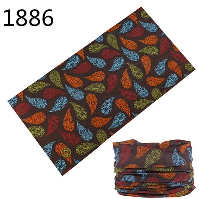 1851-1900 Flower Leaf Print Bandana Neck Gaiter Face Shield Sport Camping Cycling Outdoor Fishing Magic Scarf Men Women Masks