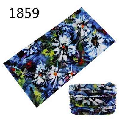 1851-1900 Flower Leaf Print Bandana Neck Gaiter Face Shield Sport Camping Cycling Outdoor Fishing Magic Scarf Men Women Masks