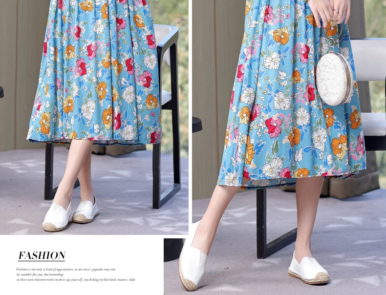New Fashion Hot Arrival Casual 2026 Summer Dress Print Loose O-Neck Cotton Women Clothing Dresses Plus Size