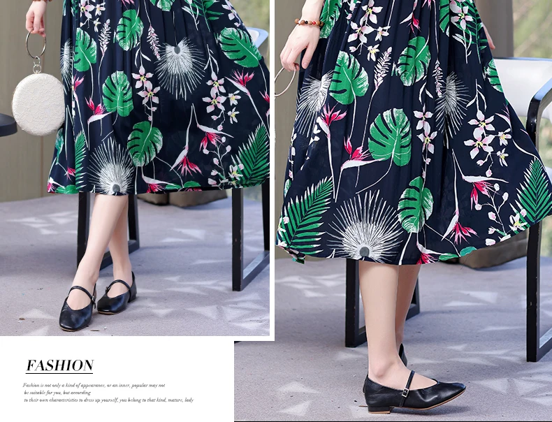 New Fashion Hot Arrival Casual 2026 Summer Dress Print Loose O-Neck Cotton Women Clothing Dresses Plus Size
