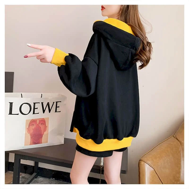 Fleece Thicken Hoodies Women Autumn/winter 2025 Fashion Korean Loose Large Size Hooded Jacket Kawaii Clothes Womens Casual Coat