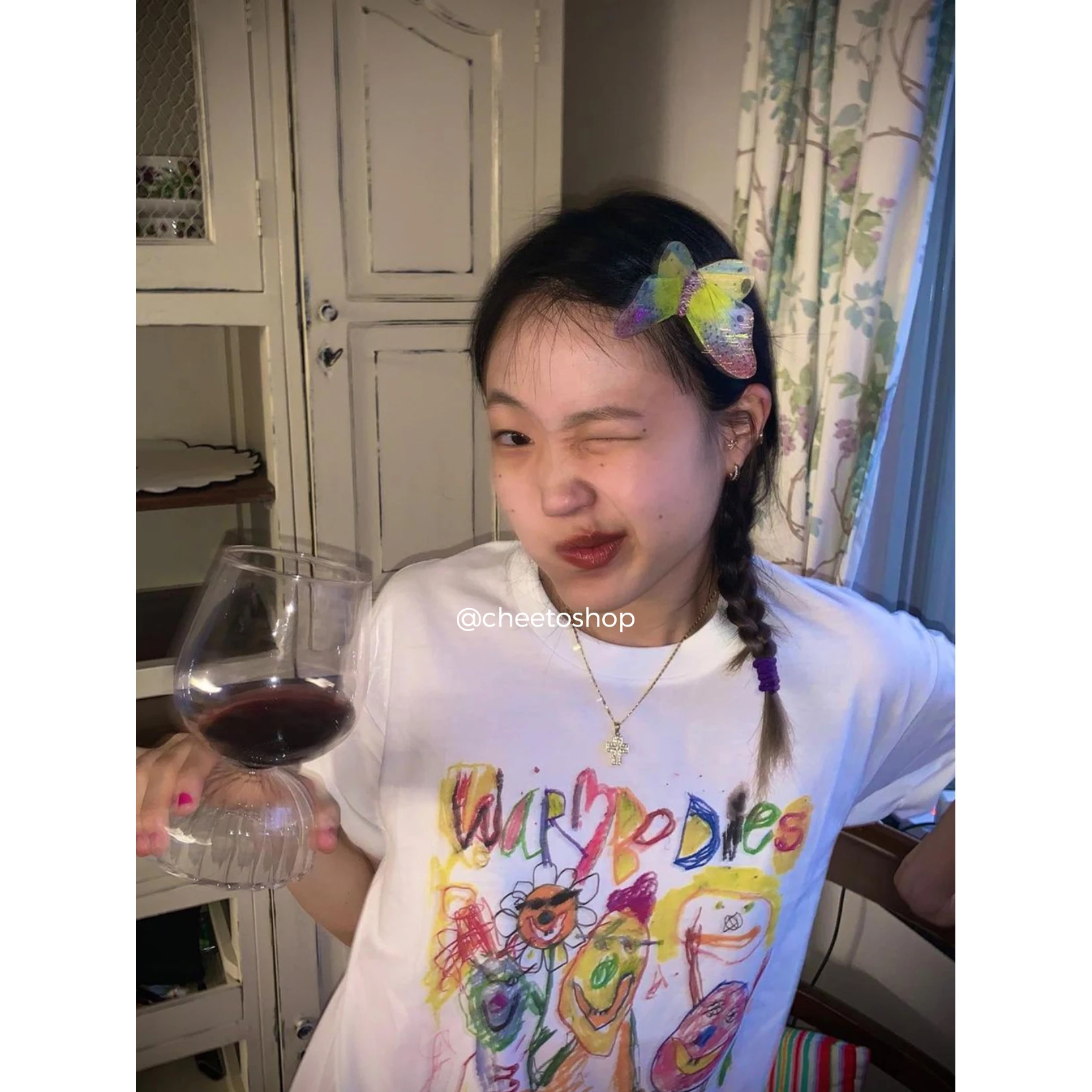 Karrram Fairy Grunge Short Sleeve T-shirts Cartoon Graffiti Print Tee Shirts Graphic Korean Fashion Tops Summer Streetwear Y2k