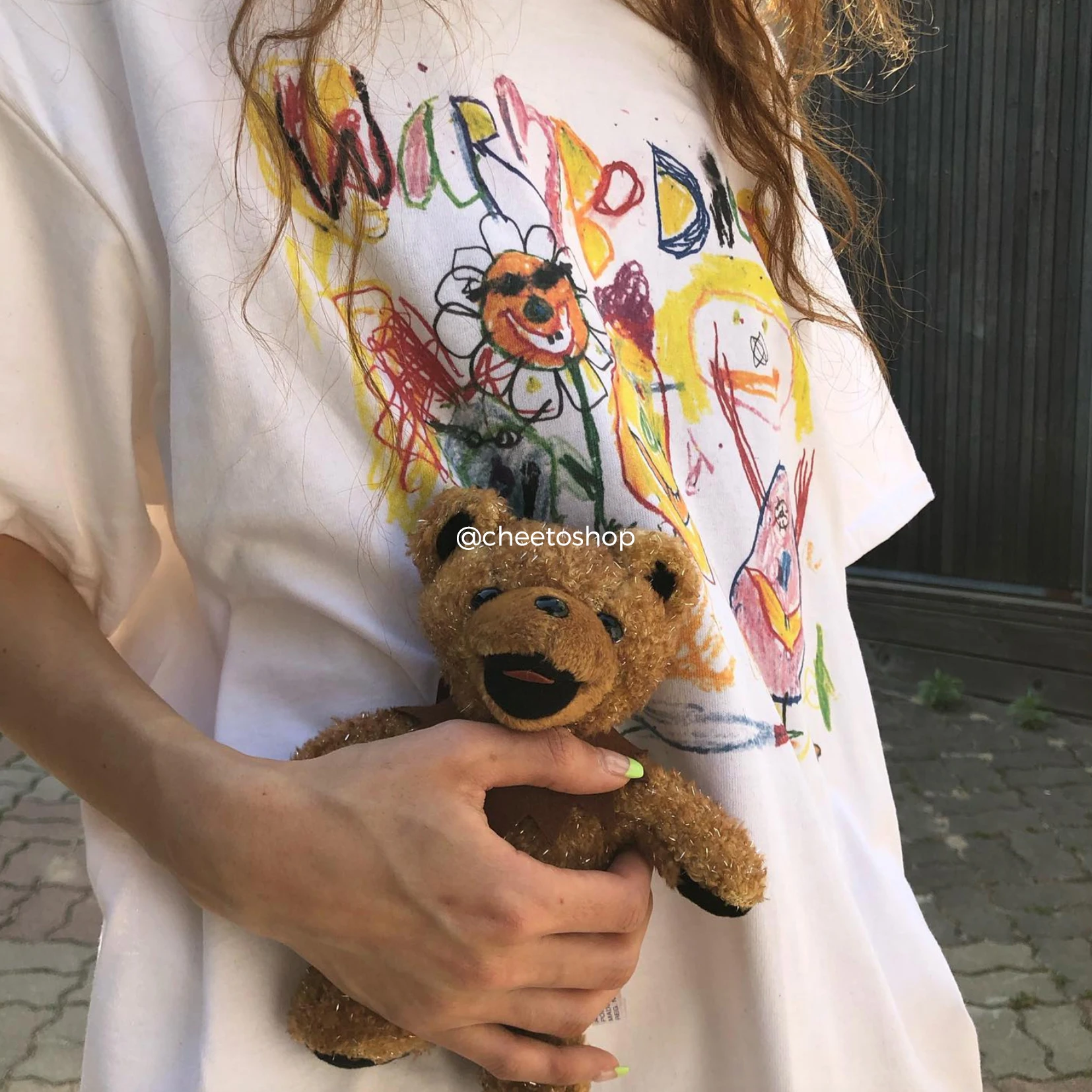 Karrram Fairy Grunge Short Sleeve T-shirts Cartoon Graffiti Print Tee Shirts Graphic Korean Fashion Tops Summer Streetwear Y2k