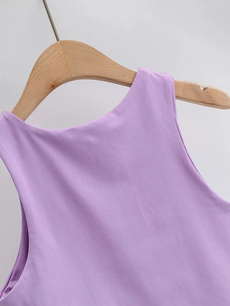 2024 Summer Fashion Women Sexy Slim Tops O-neck Sleeveless Double Nylon Ladies Good Quality Tank Tops 6 Colors