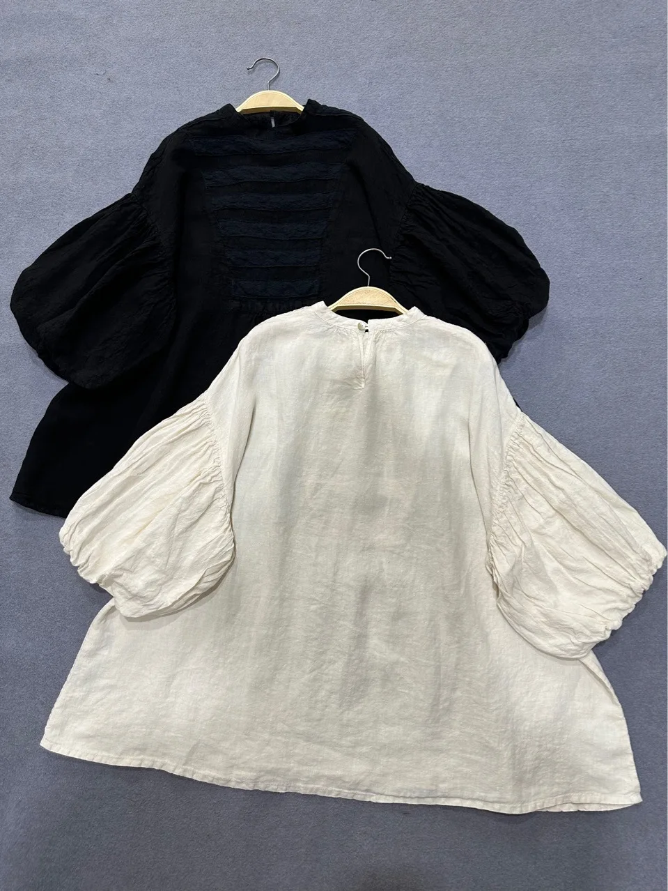 Johnature New Japanese High-quality Linen Blouses Summer Lace Court-style Lantern Sleeves Loose Vintage Shirt Women