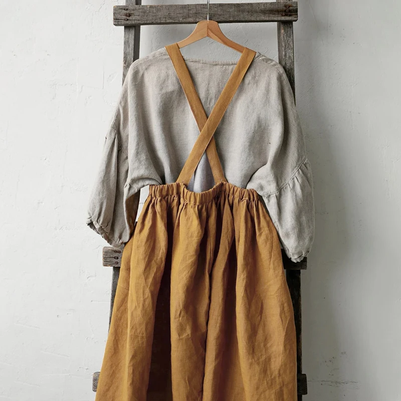 Vintage Overall Women's Dress Summer Sundress Casual Square Collar Japanese Korean Midi Dress With Pockes Vestidos Robe Femme