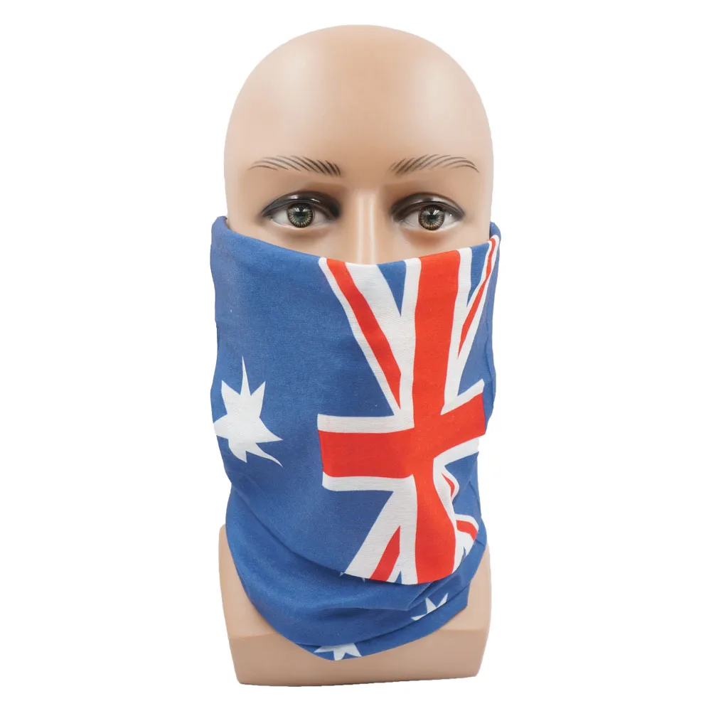 Commonwealth of Nations Flag Bandanas Multifunctional Headwear for Women Men UK/England/Canada/Australia Dustproof Cycling Scarf