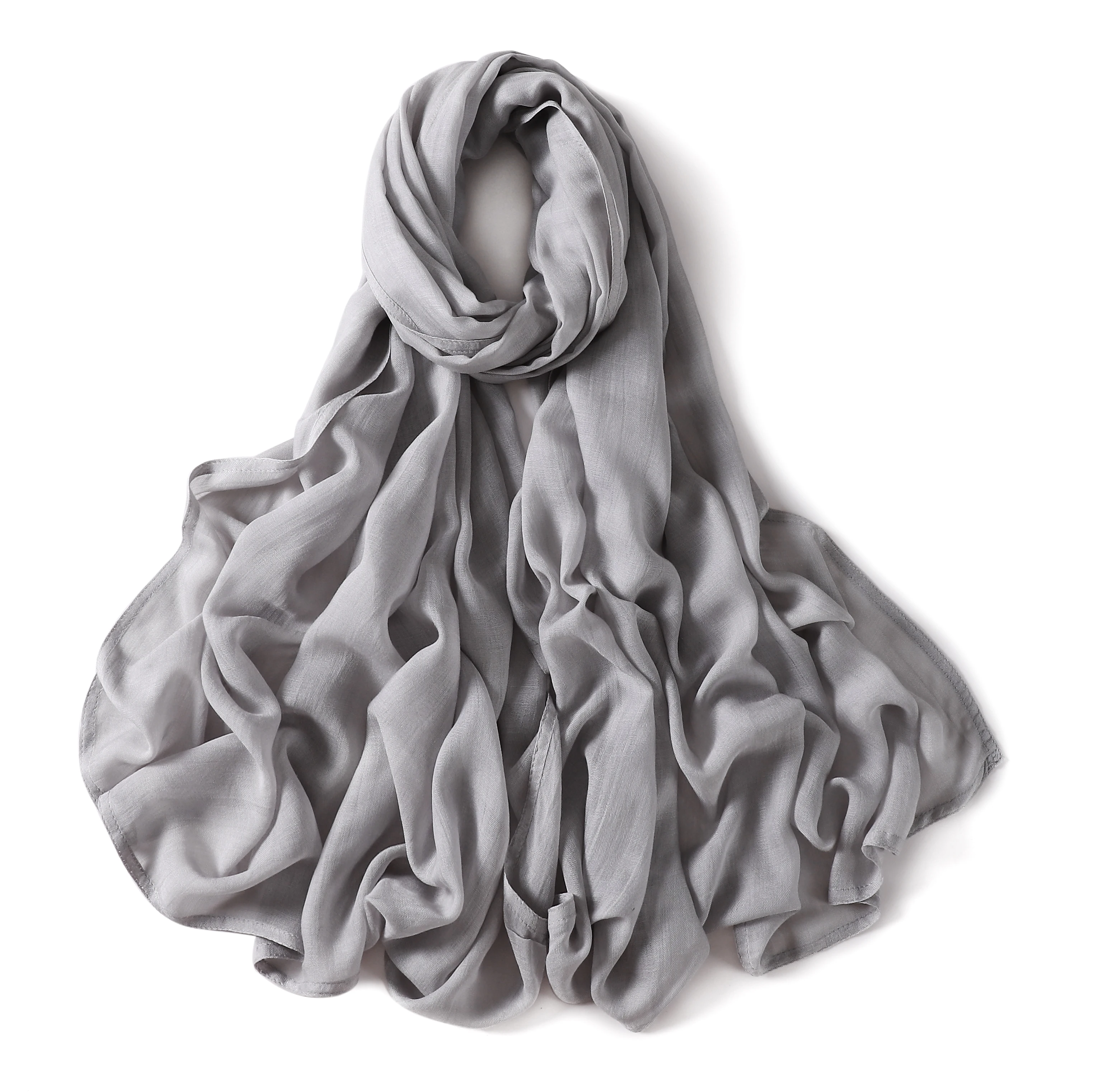 Cotton Rayon Modal Hijabs Scarf Headscarf Wraps Big Size Plain Long Shawls Muslim Women Hijab Islamic Turban Headbands 185*85cm