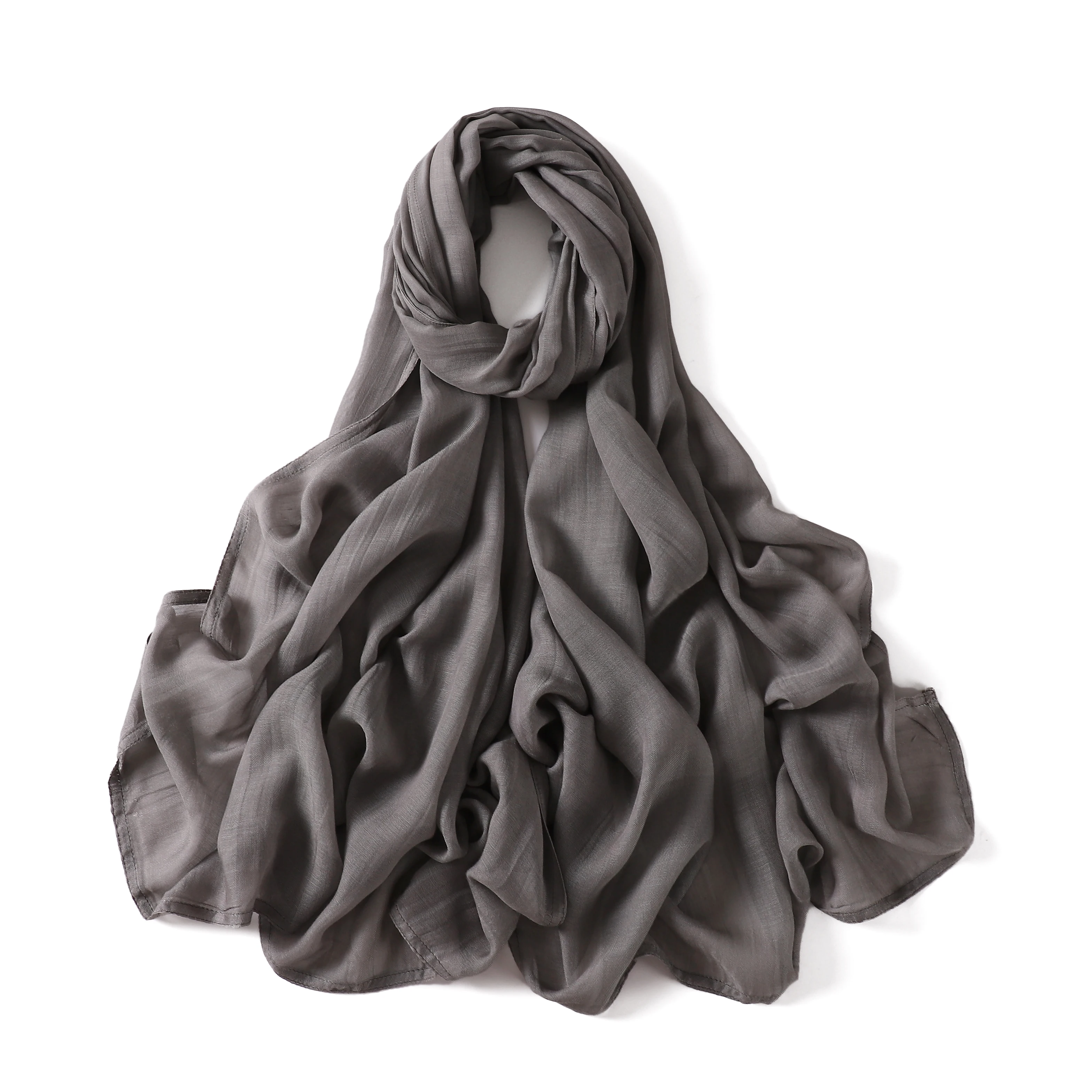 Cotton Rayon Modal Hijabs Scarf Headscarf Wraps Big Size Plain Long Shawls Muslim Women Hijab Islamic Turban Headbands 185*85cm