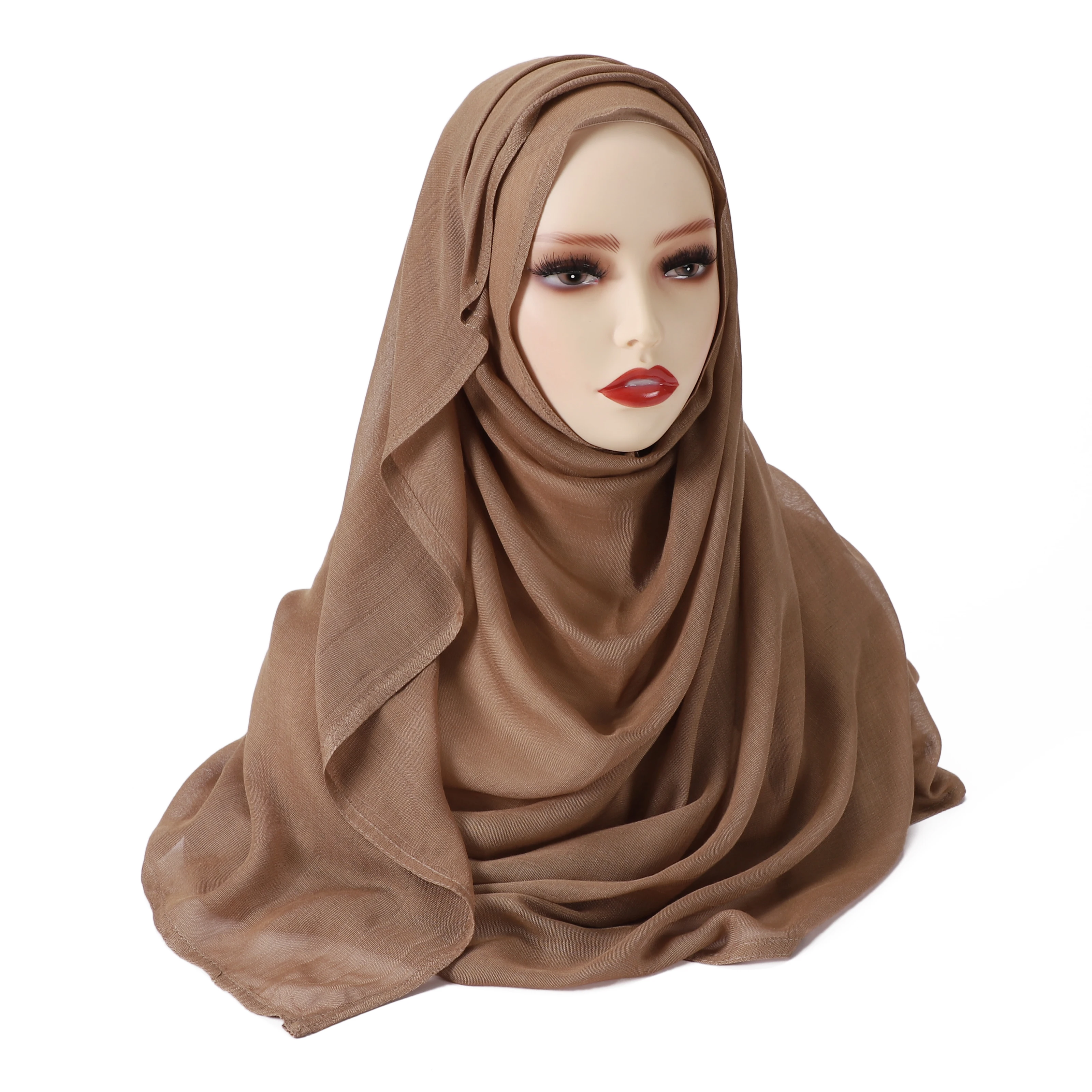 Cotton Rayon Modal Hijabs Scarf Headscarf Wraps Big Size Plain Long Shawls Muslim Women Hijab Islamic Turban Headbands 185*85cm
