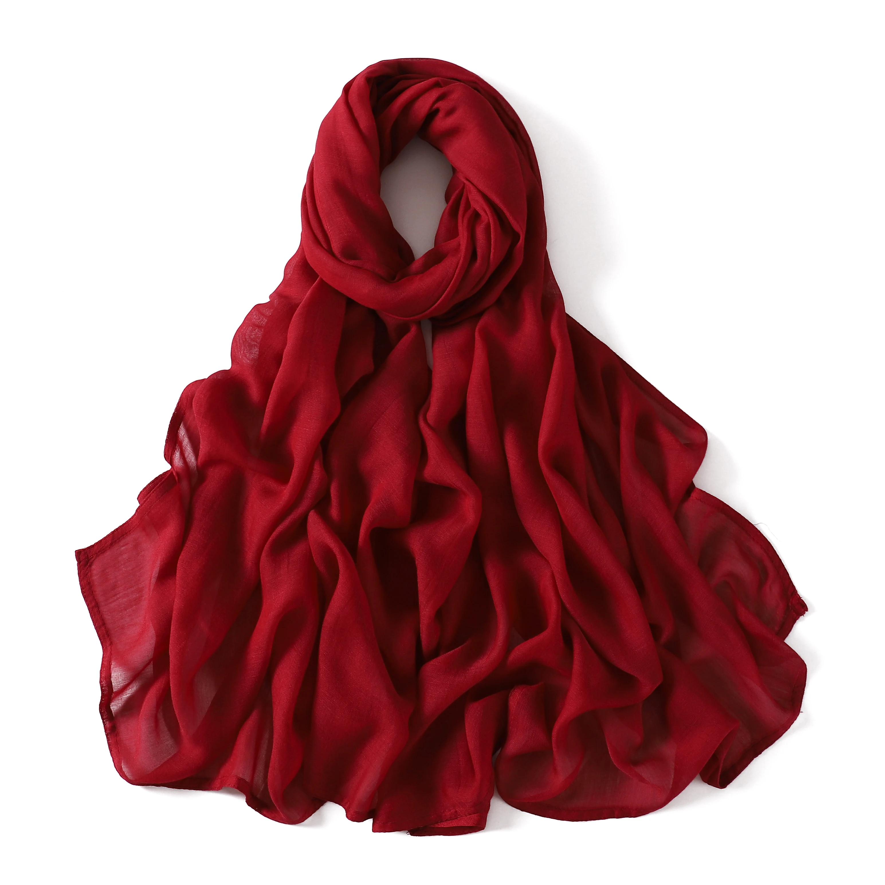 Cotton Rayon Modal Hijabs Scarf Headscarf Wraps Big Size Plain Long Shawls Muslim Women Hijab Islamic Turban Headbands 185*85cm