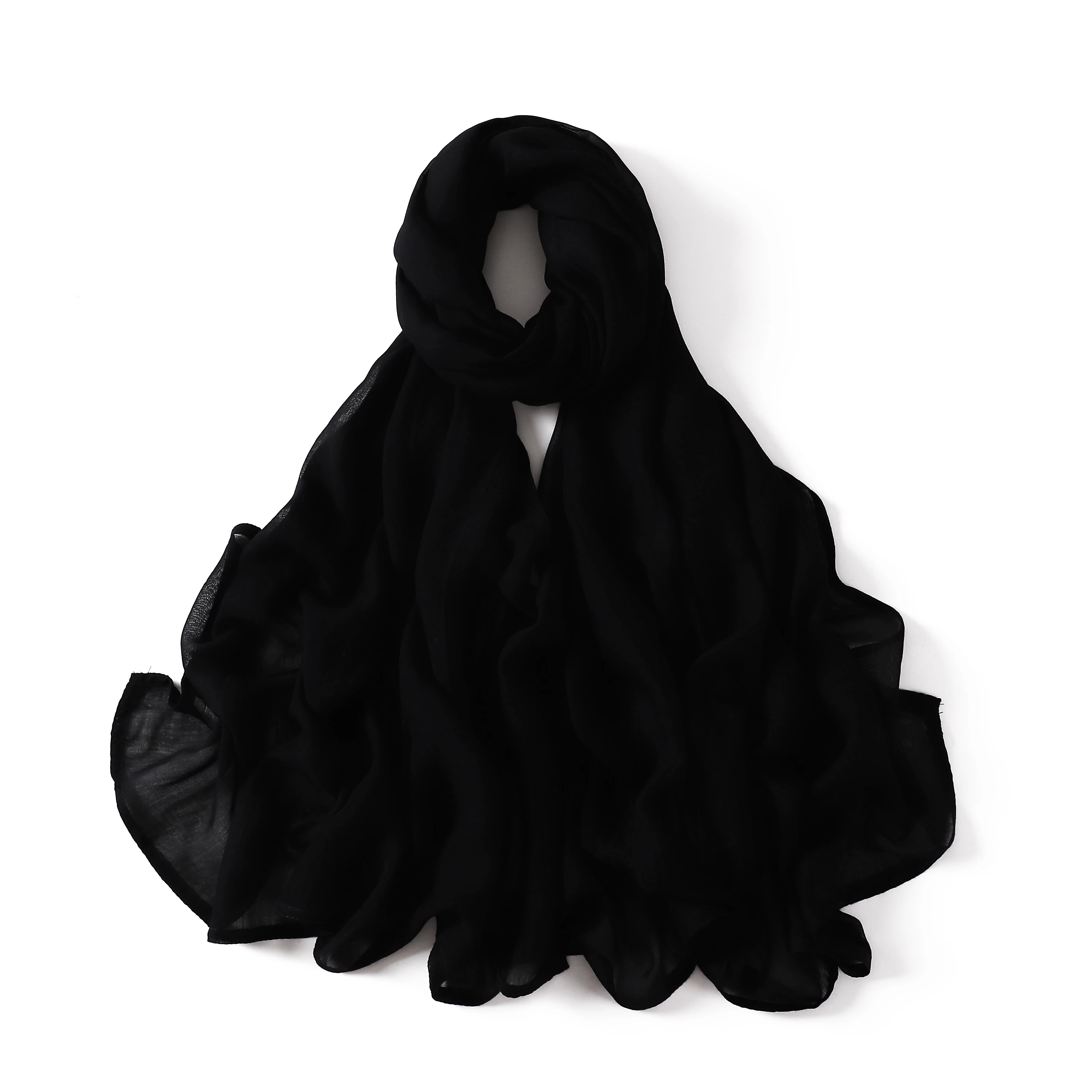 Cotton Rayon Modal Hijabs Scarf Headscarf Wraps Big Size Plain Long Shawls Muslim Women Hijab Islamic Turban Headbands 185*85cm