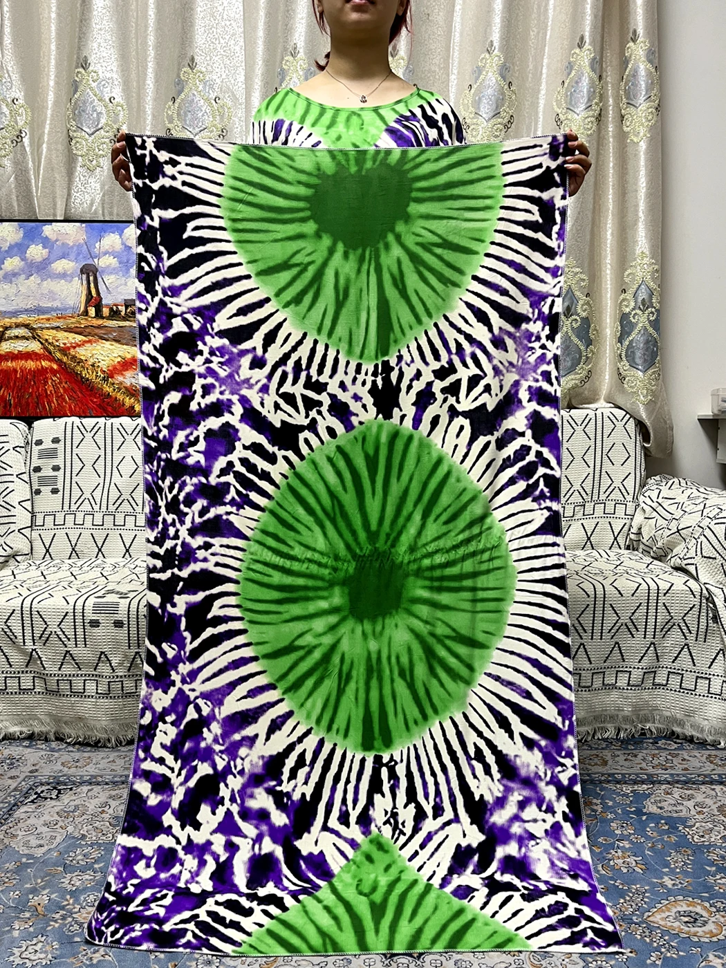 Muslim Cotton Abayas For Women Dubai 2023 Printed Floral Loose Femme Robe African Islam Nigeria Dress With 170x60cm Shawl Scarf