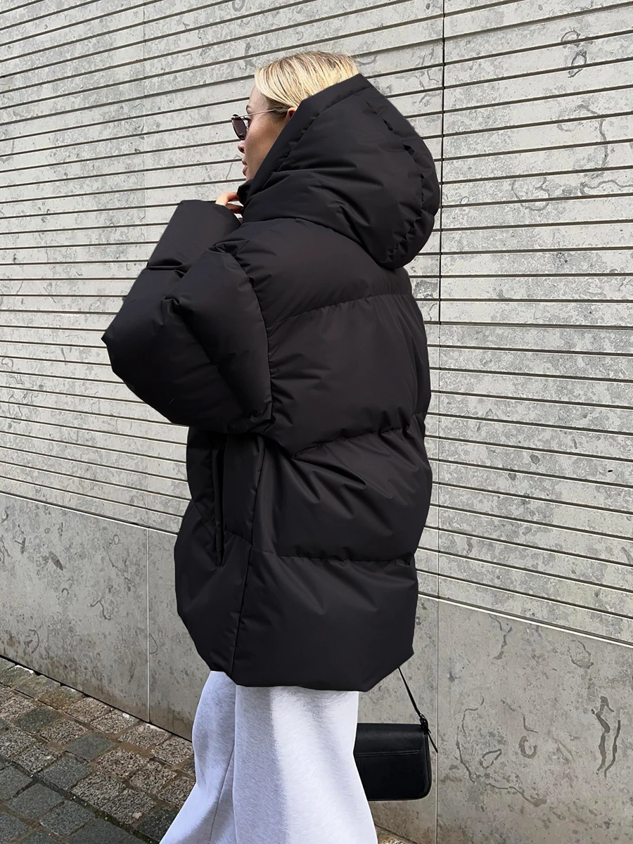 Bornladies Quilted Jacket Women Winter Loose Parkas Coat Vintage Bread Jacket Outwear Office Ladies Warm Cotton Puffer Jackets