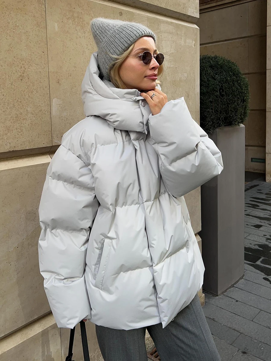 Bornladies Quilted Jacket Women Winter Loose Parkas Coat Vintage Bread Jacket Outwear Office Ladies Warm Cotton Puffer Jackets